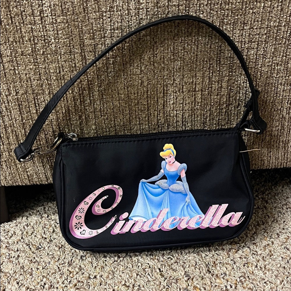 Disney Cinderella Black and Pink Shoulder Bag
